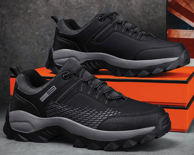 Geoff | Herren Leichte Wanderschuhe | Schwarz