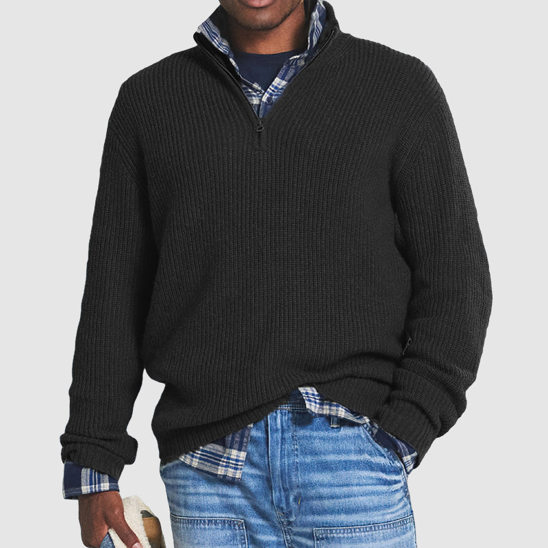 Karlo | Herren Pullover mit Reißverschluss | Knit Sweater