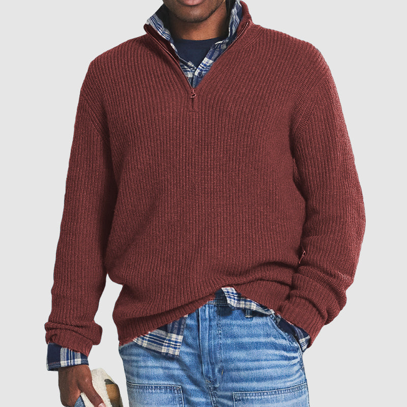 Karlo | Herren Pullover mit Reißverschluss | Knit Sweater