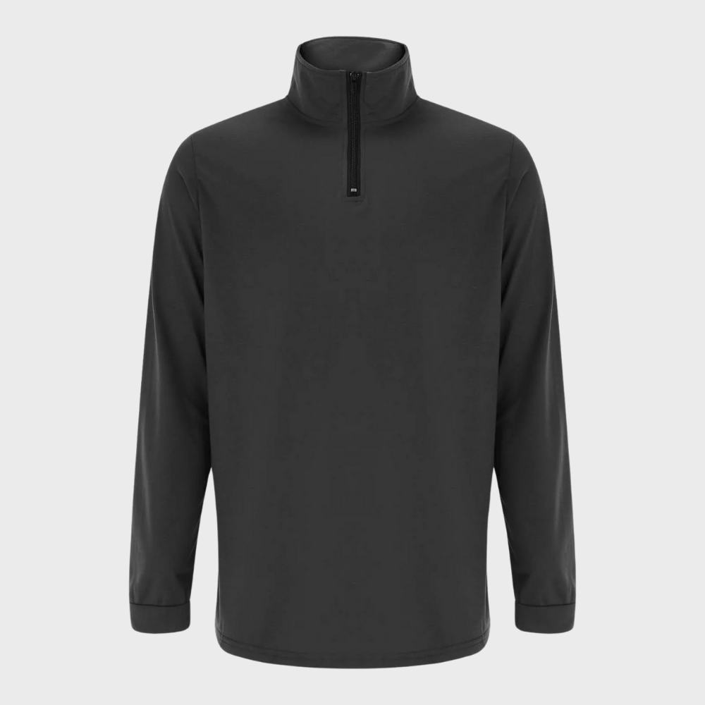 Giordan | Herren Pullover mit Reißverschluss | Schwarz Sweater