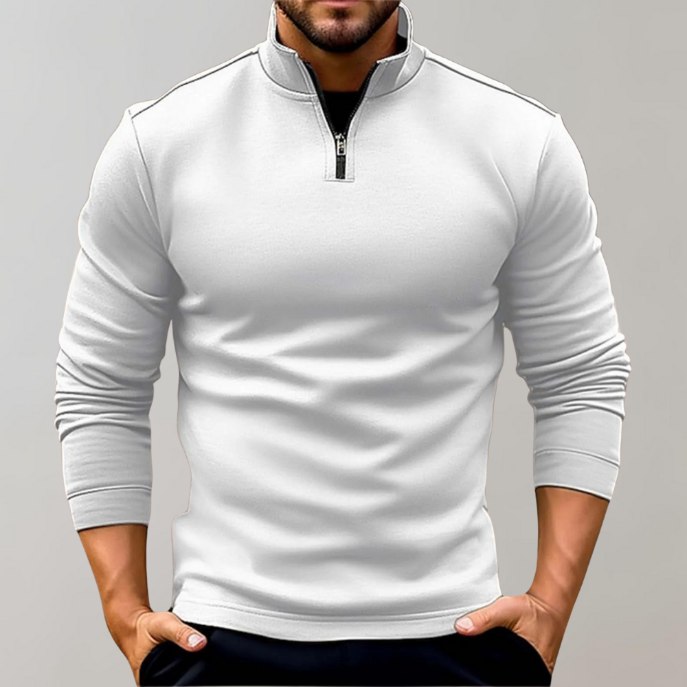 Giordan | Herren Pullover mit Reißverschluss | Schwarz Sweater