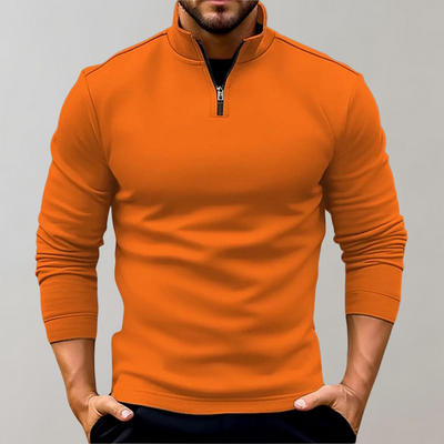 Giordan | Herren Pullover mit Reißverschluss | Schwarz Sweater