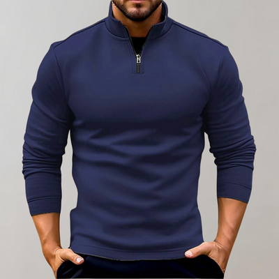 Giordan | Herren Pullover mit Reißverschluss | Schwarz Sweater