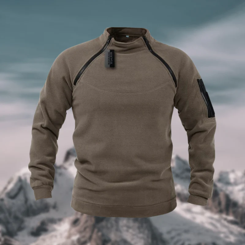 Balduin | Herren Pullover mit Reißverschluss | Schwarz Sweater
