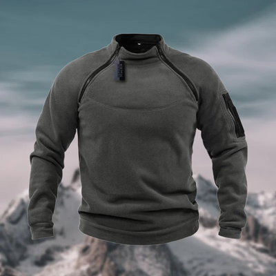 Balduin | Herren Pullover mit Reißverschluss | Schwarz Sweater