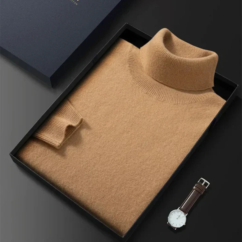 Marco | Herren Rollkragenpullover Schwarz | Oversize