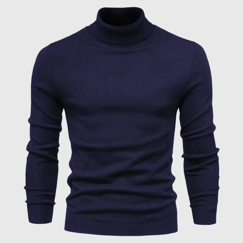 Warren | Herren Rollkragenpullover Schwarz | Warme