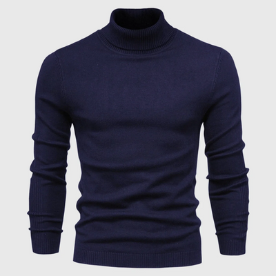 Warren | Herren Rollkragenpullover Schwarz | Warme