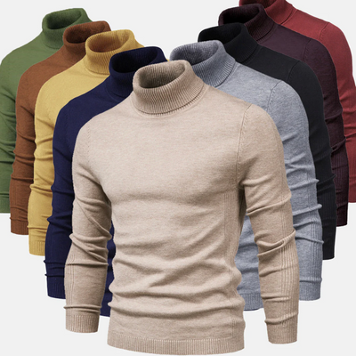 Warren | Herren Rollkragenpullover Schwarz | Warme