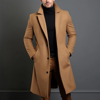 Pratt | Herren Schwarz Trenchcoat | Lange Jacke