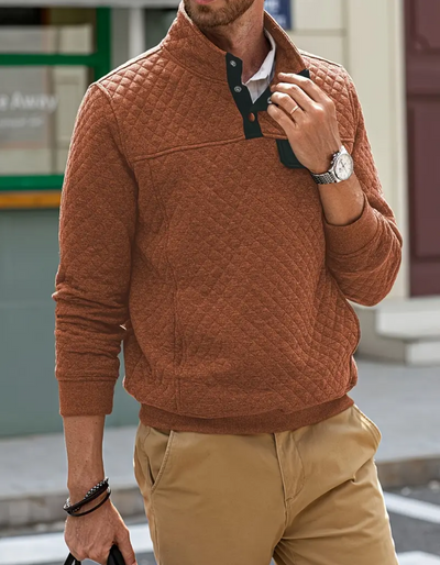 Andreu | Herren Stehkragen Pullover | Schwarzer Sweater