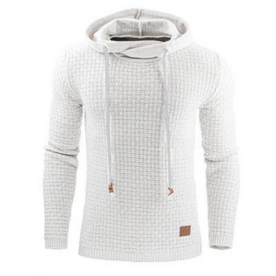 August  | Herren Grau Hoodie | Strick Kapuzenpullover
