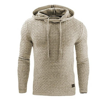 August  | Herren Grau Hoodie | Strick Kapuzenpullover
