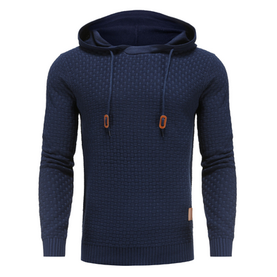 August  | Herren Grau Hoodie | Strick Kapuzenpullover