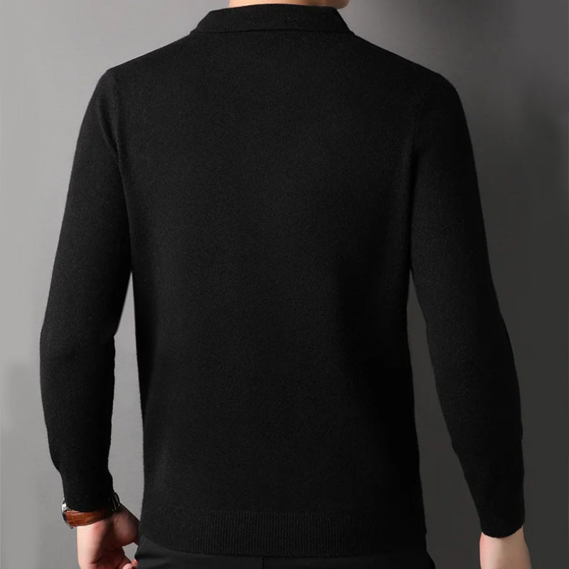 Karson | Herren Strick Pullover | Schwarzer Sweater