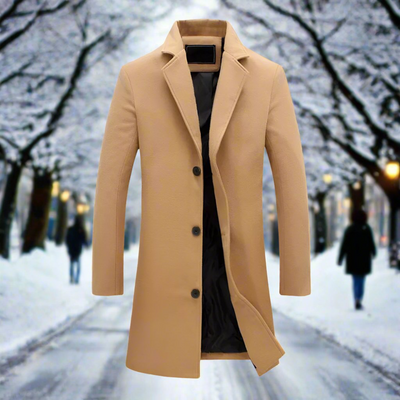 Collin | Herren Trenchcoat Schwarz | Lange Jacke