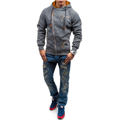 Hawk | Herren Zip Hoodie | Schwarz Kapuzenpullover