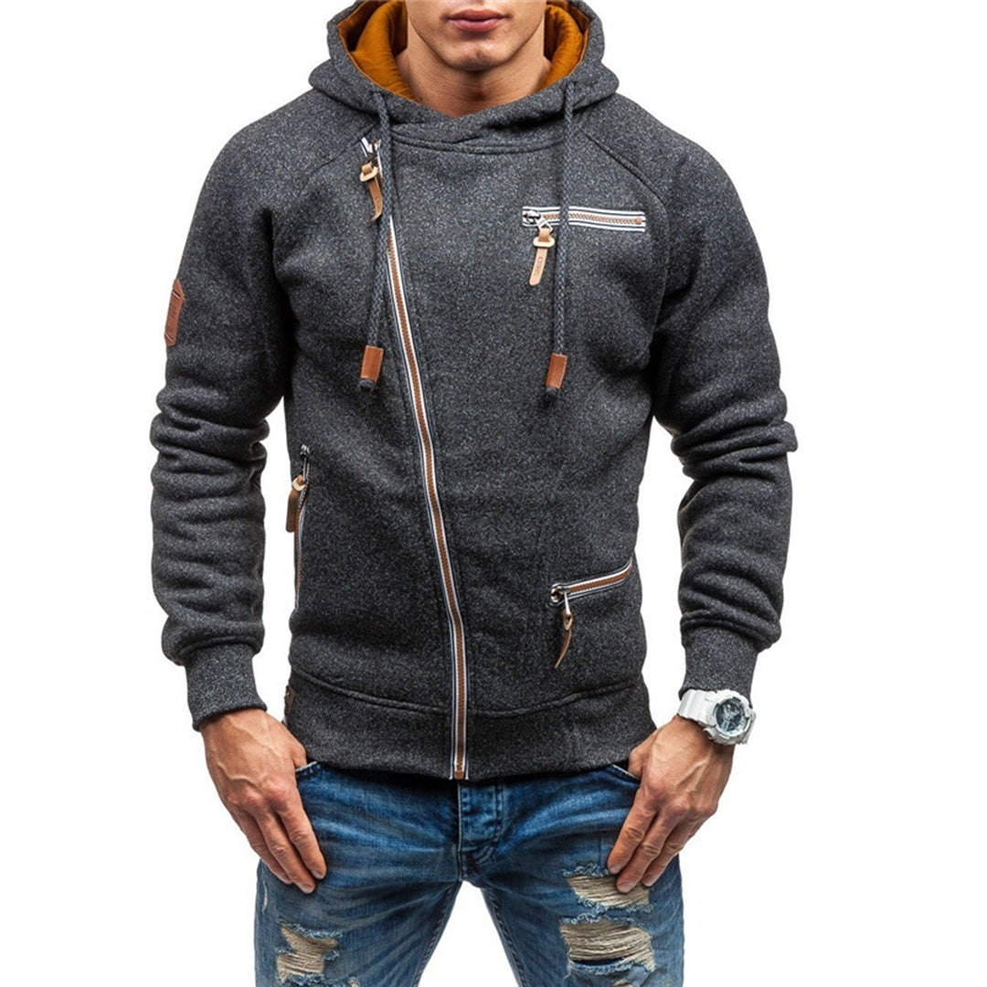 Hawk | Herren Zip Hoodie | Schwarz Kapuzenpullover