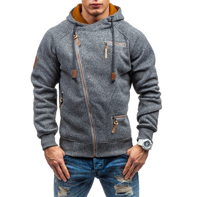 Hawk | Herren Zip Hoodie | Schwarz Kapuzenpullover