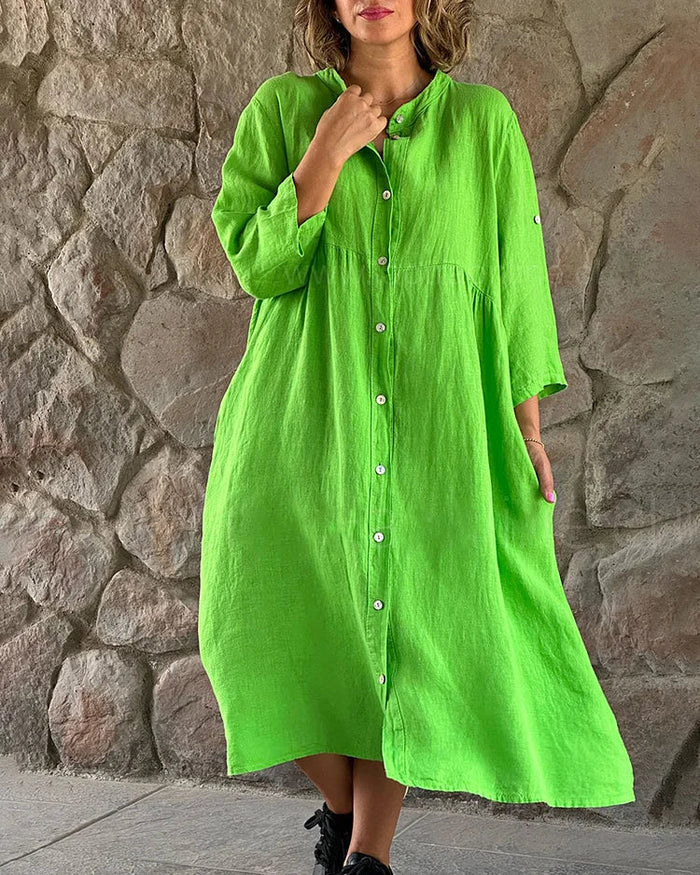 Umbrith – Leichtes Button-Down-Kleid