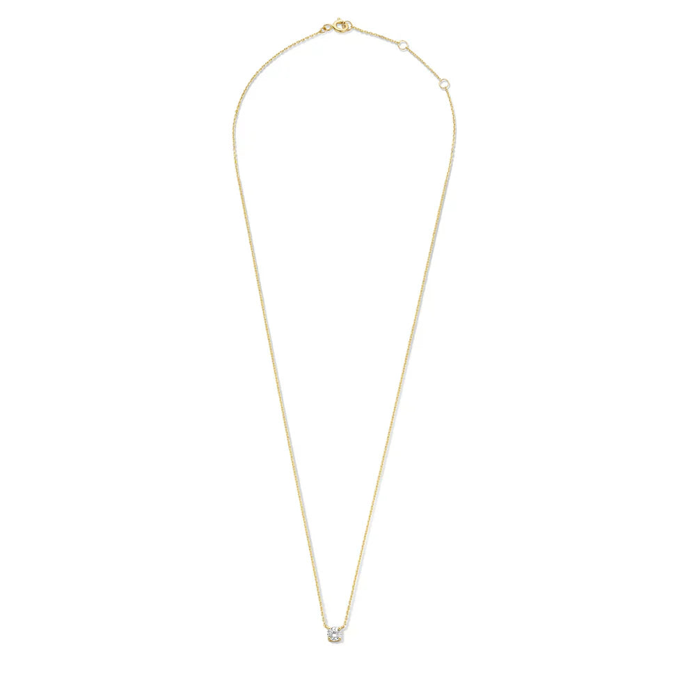 Cléa Gold Moissanite Stone Necklace