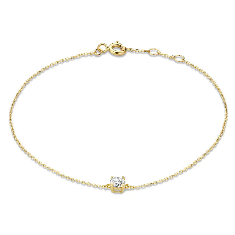 Cléa Gold Moissanite Stone Bracelet