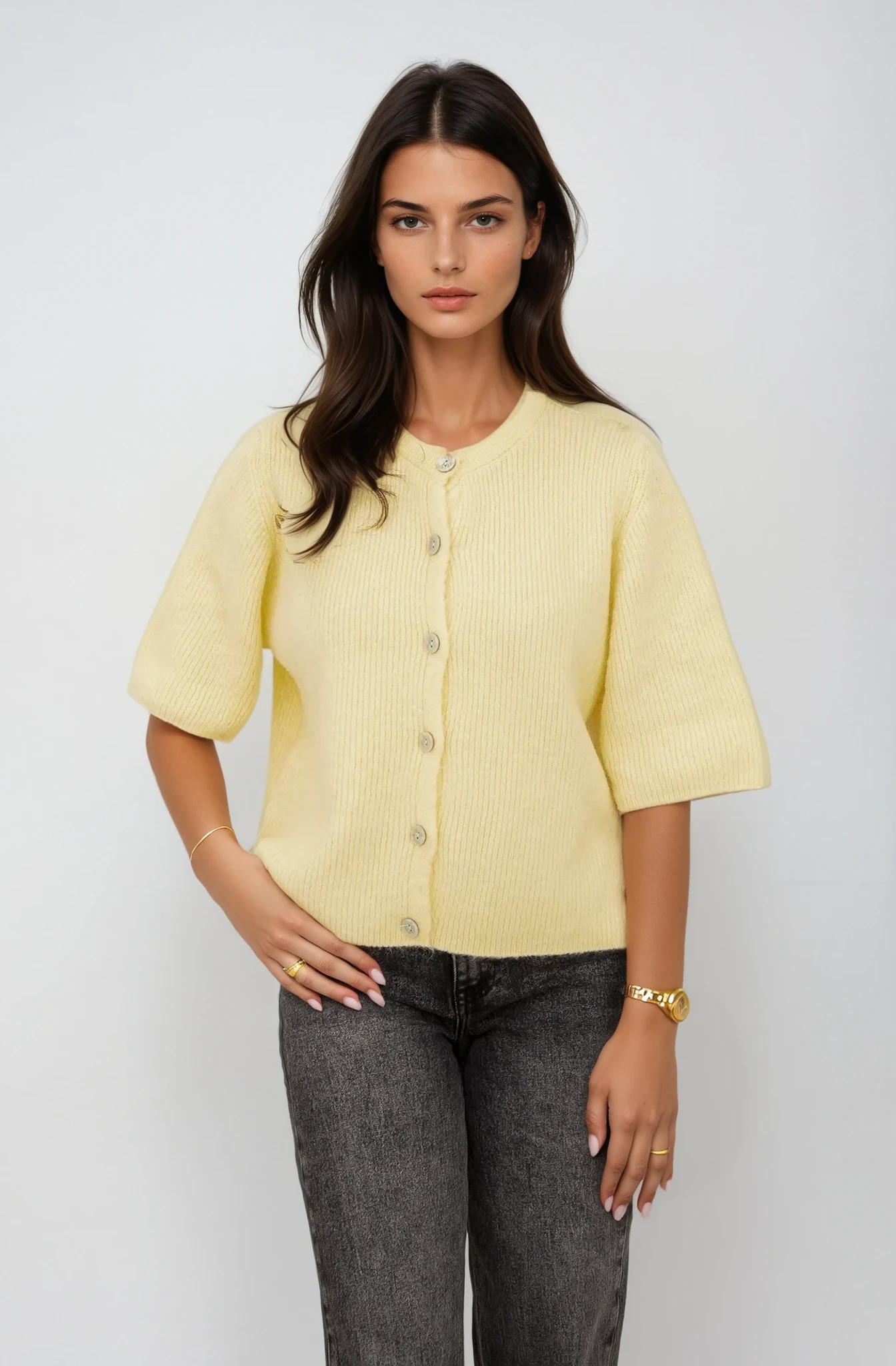 Giuliana – Kurzarm-Cardigan-Top