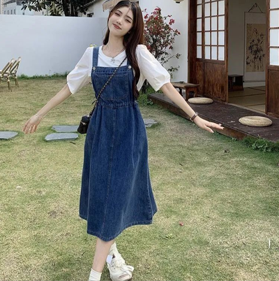 Solene | Elegantes und Stilvolles Denim-Maxikleid