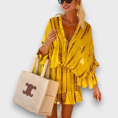 Elirelle – Sommerkleid mit V-Ausschnitt und Volantsaum