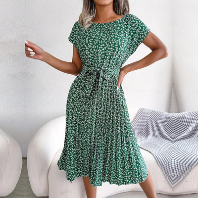 Geblümtes Midikleid mit Gürtel | Feminine Leichtigkeit | Perfekt für den Sommer