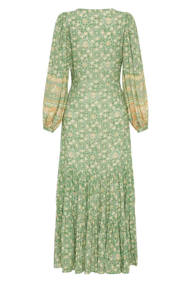 Avelena | Splice Bedrucktes Maxikleid mit Knöpfen