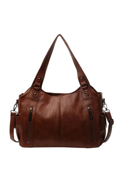 OLIVIA - BRAUNE MODERNE LUXUS-SCHULTERTASCHE