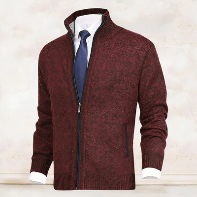 Avelena | Herren Strickjacke mit Stehkragen