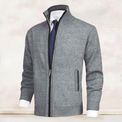Avelena | Herren Strickjacke mit Stehkragen