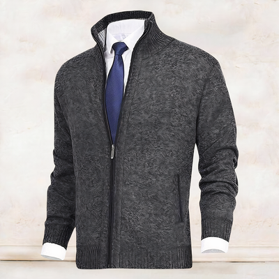 Avelena | Herren Strickjacke mit Stehkragen