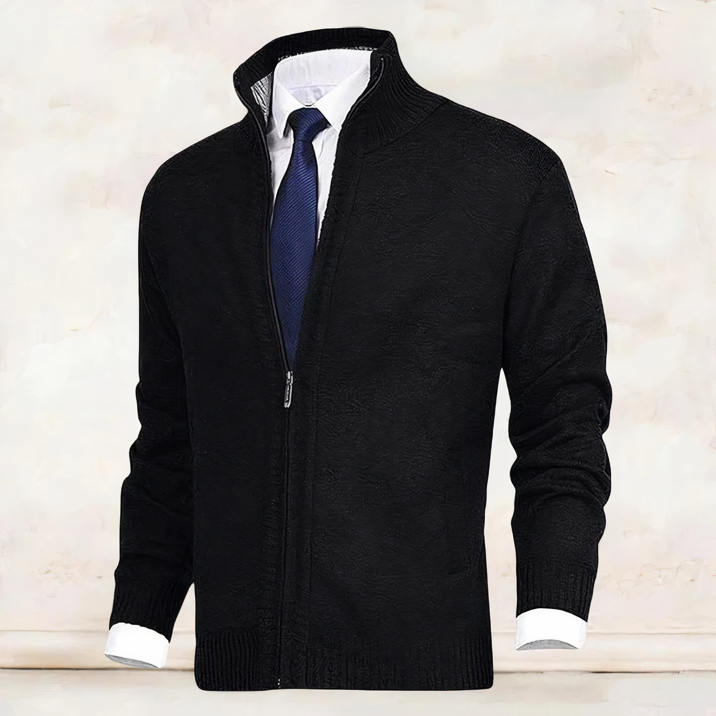 Avelena | Herren Strickjacke mit Stehkragen