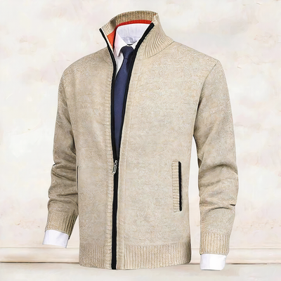 Avelena | Herren Strickjacke mit Stehkragen