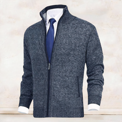 Avelena | Herren Strickjacke mit Stehkragen