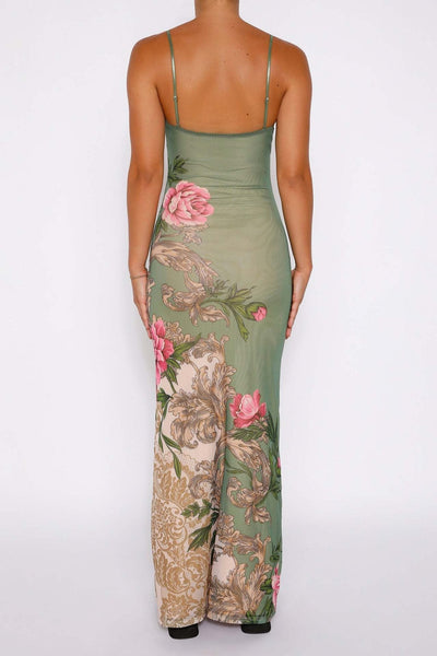 Avelena | Figurbetontes Slip-Maxikleid