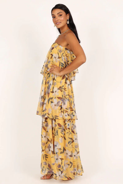 Avelena | Mehrlagiges Trägerloses Maxikleid