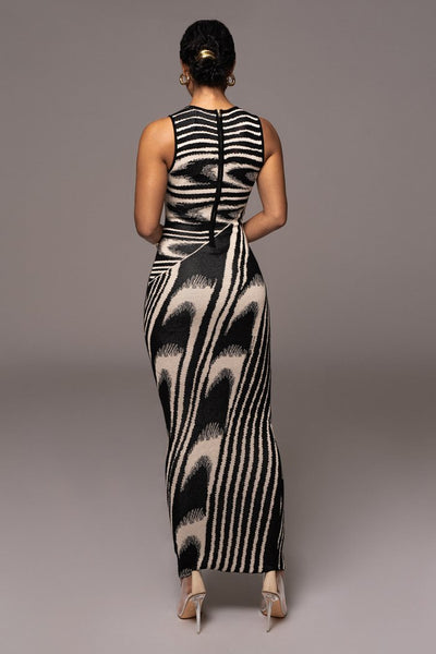 Avelena | Maxi-Strickkleid mit Rundhalsausschnitt