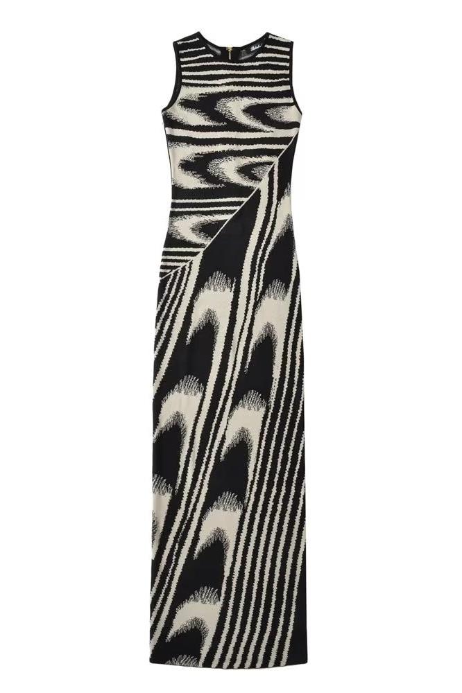 Avelena | Maxi-Strickkleid mit Rundhalsausschnitt
