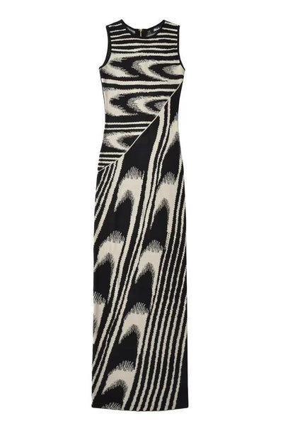 Avelena | Maxi-Strickkleid mit Rundhalsausschnitt