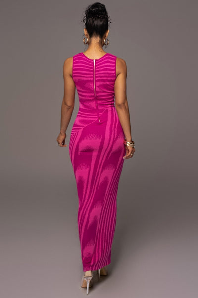 Avelena | Maxi-Strickkleid mit Rundhalsausschnitt