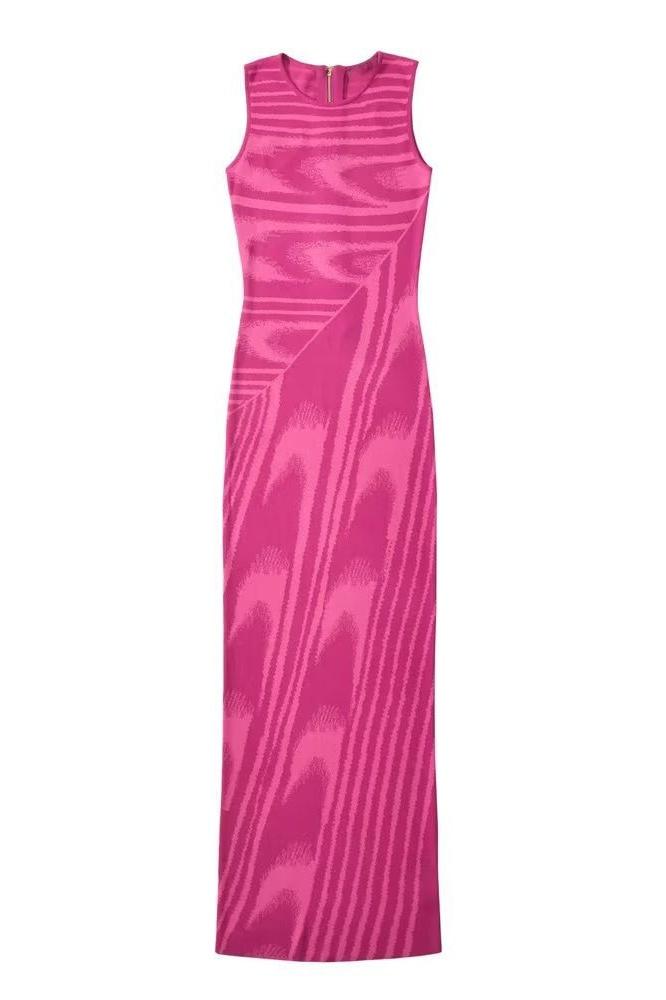 Avelena | Maxi-Strickkleid mit Rundhalsausschnitt