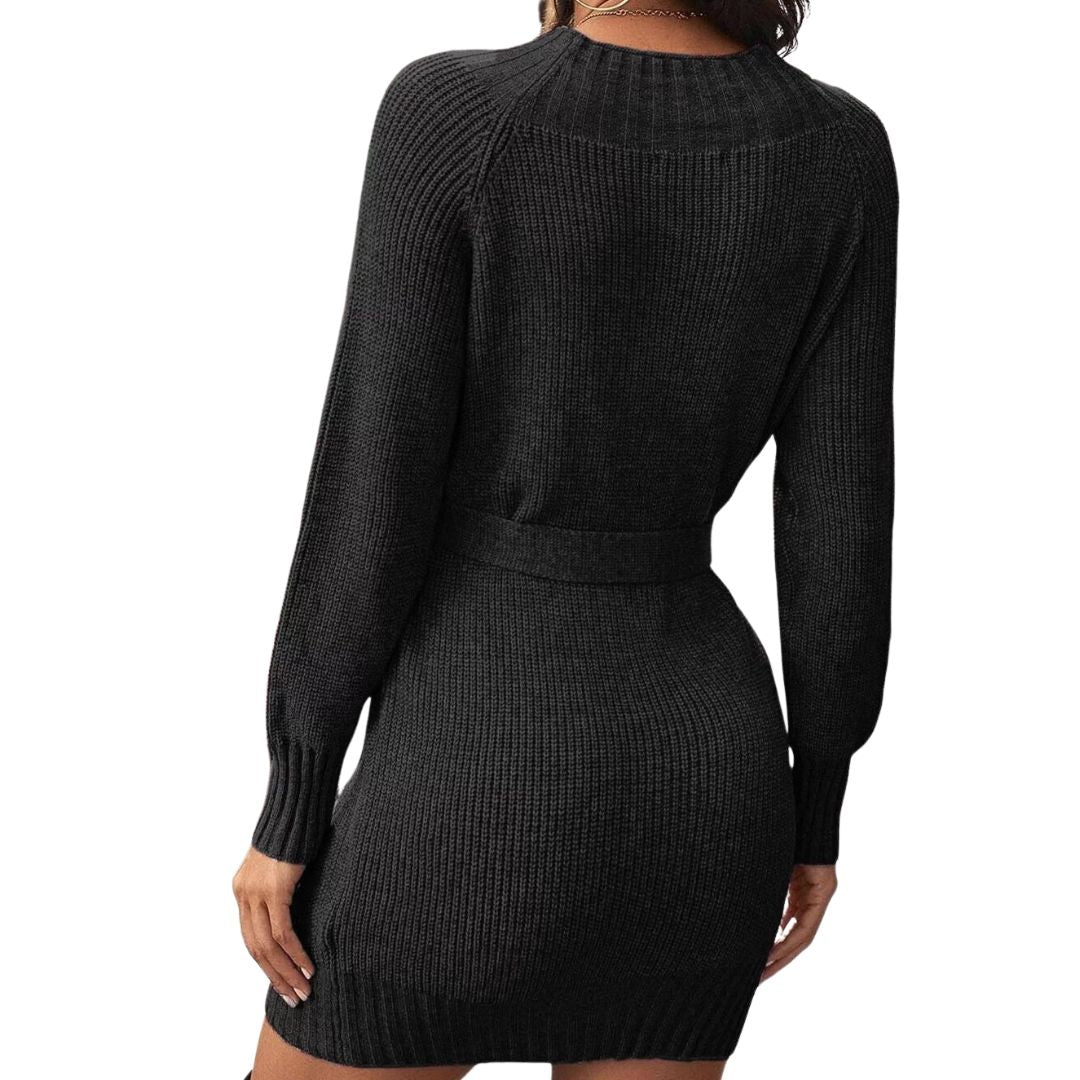 Avelena | Halblanges Kleid mit Gürtel