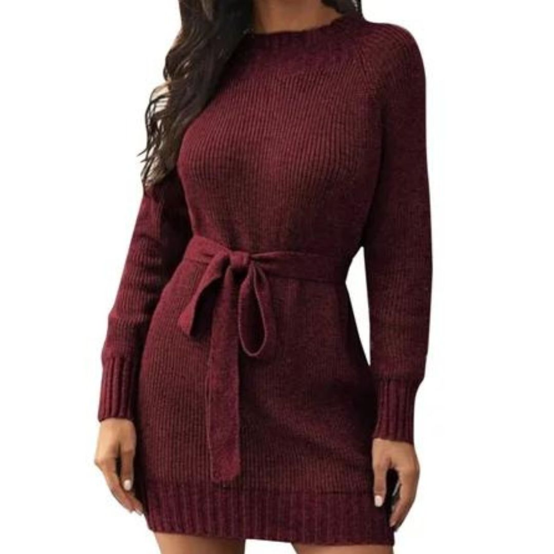 Avelena | Halblanges Kleid mit Gürtel