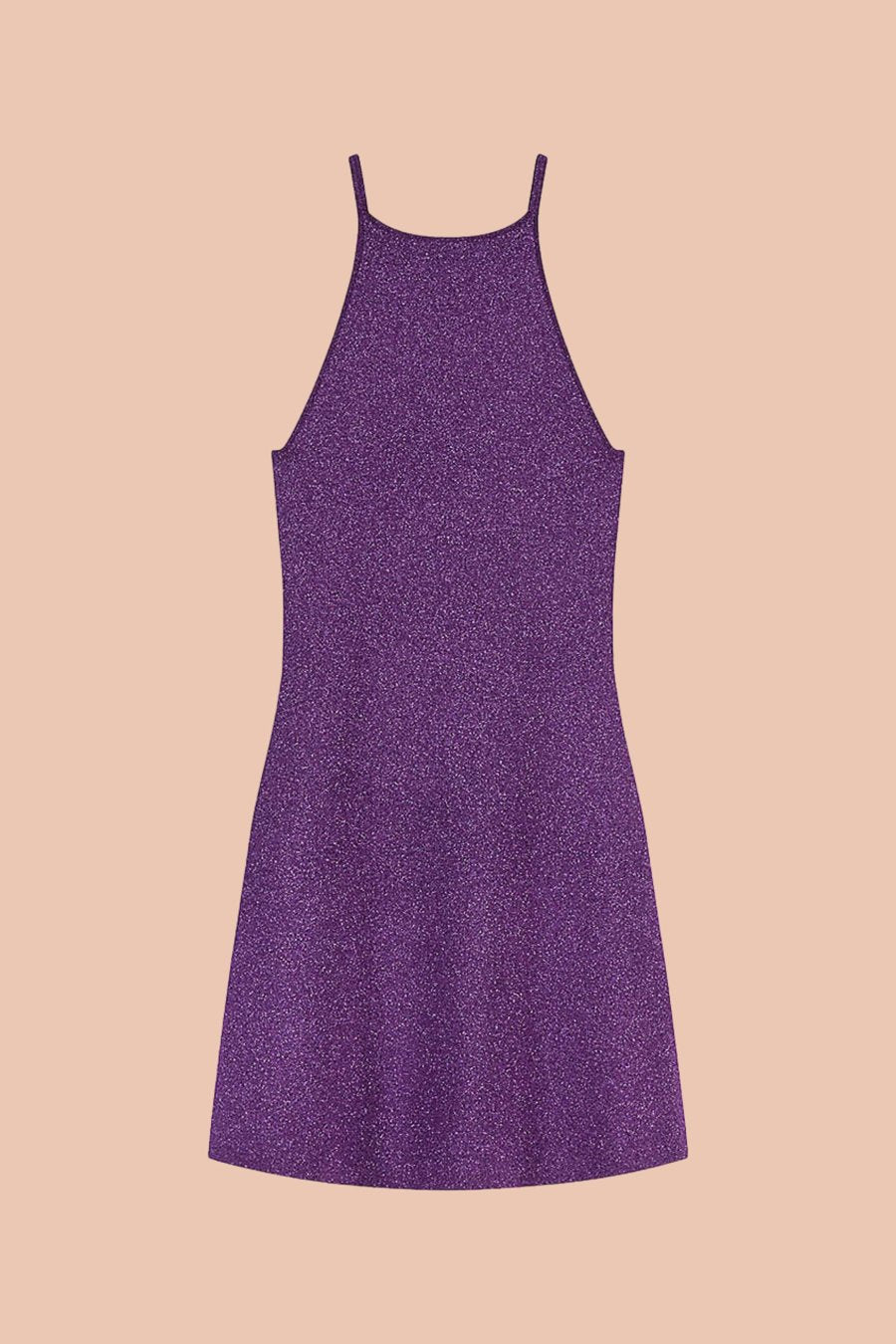 Avelena | Neckholder Minikleid aus Glitzerndem Strick