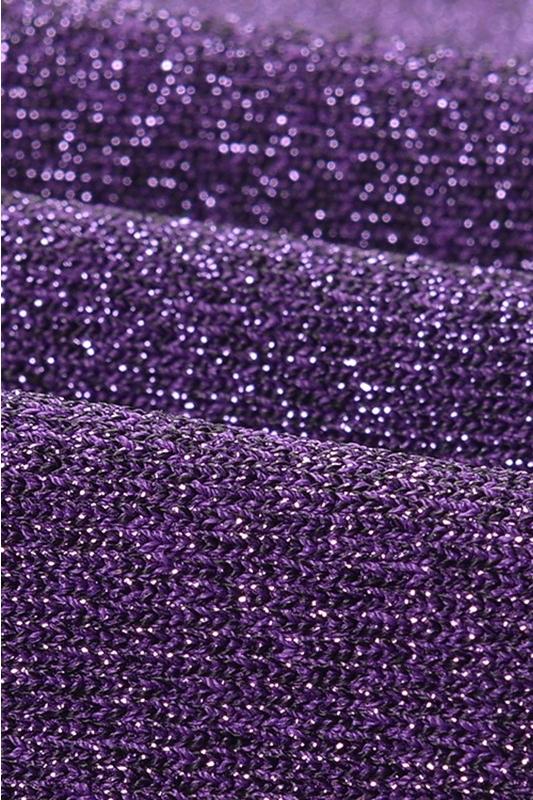 Avelena | Neckholder Minikleid aus Glitzerndem Strick