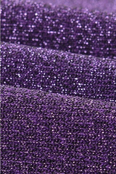 Avelena | Neckholder Minikleid aus Glitzerndem Strick